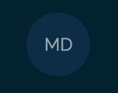 Circular Icon with initials MD